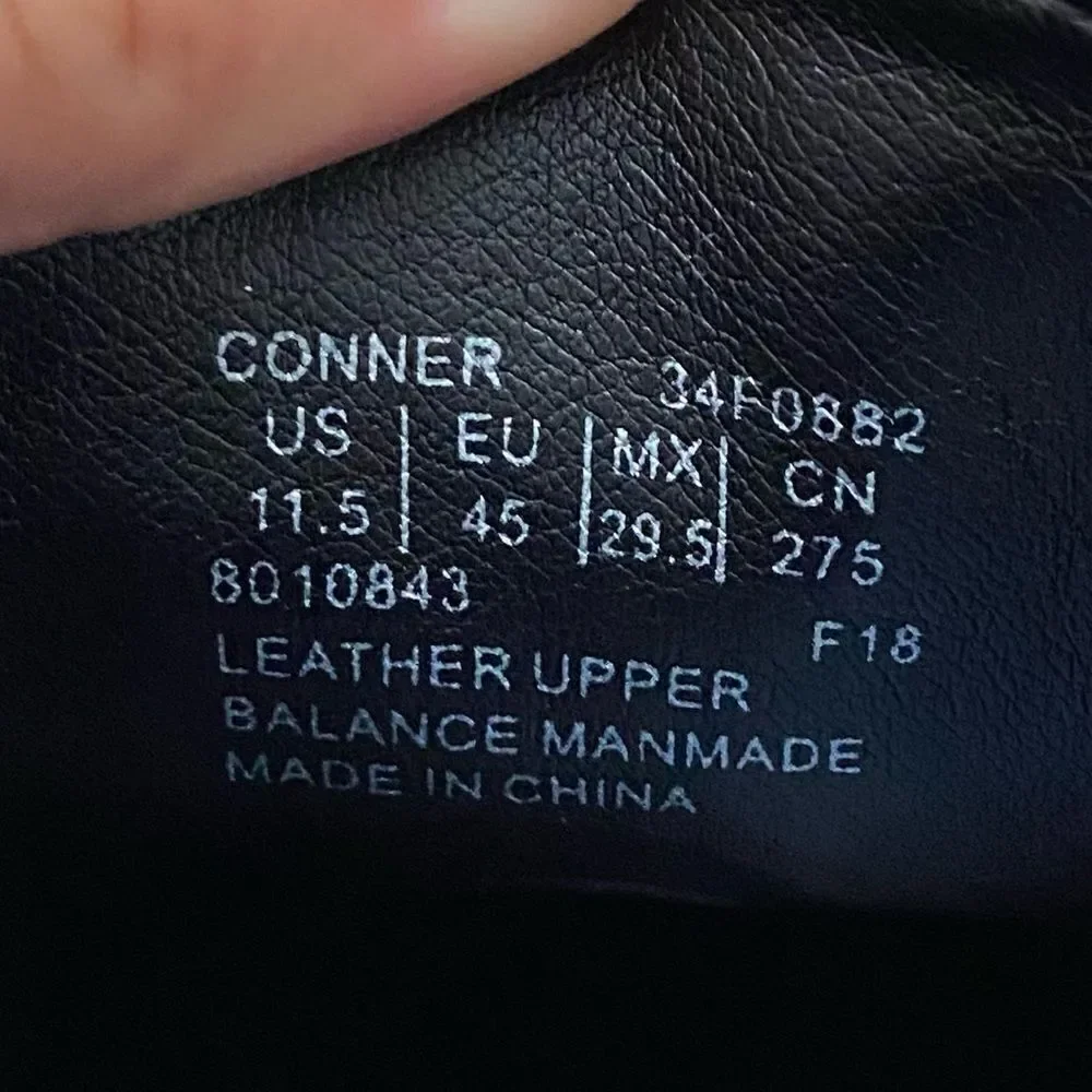 Calvin Klein Conner Small Tumbled Oxford Black Shoe CapToe Size 11.5